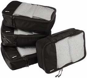 Amazonbasics Small  Packing Cubes - 4 Piece Set, Black