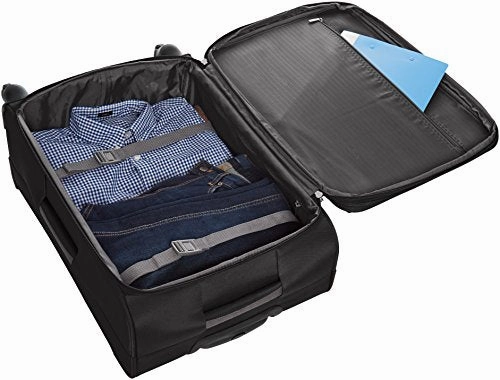 AmazonBasics Softside Spinner Luggage Suitcase - 25 Inch, Black