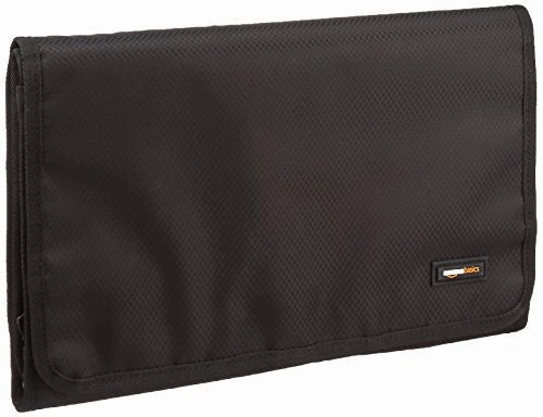 Amazonbasics Tri-Fold, Expandable Cosmetics And Toiletry Organizer/Travel Bag With Hanging Hook