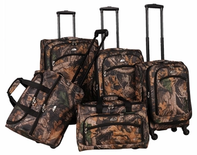 American Flyer Camo 5 Piece Set 4-Wheel Luggage Sets