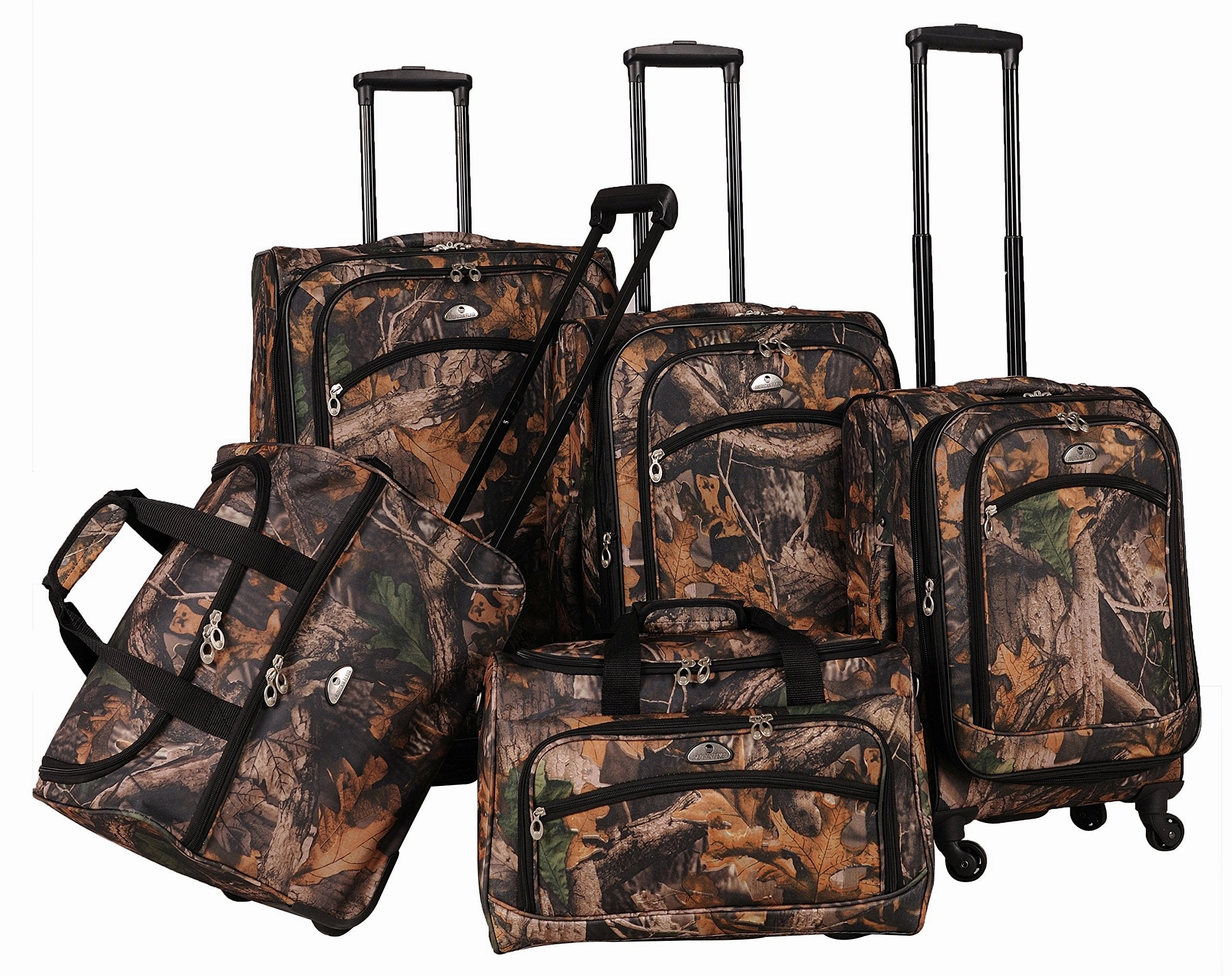 American Flyer Camo 5 Piece Set 4-Wheel Luggage Sets