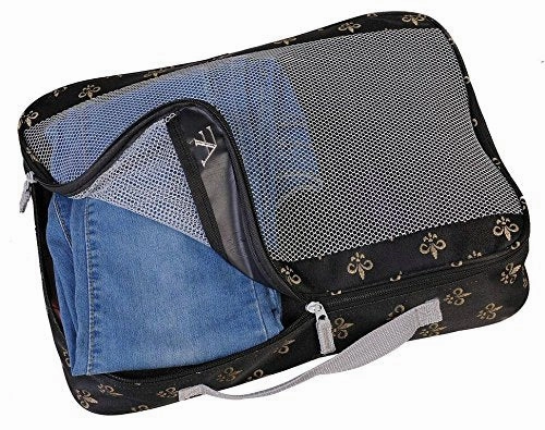 American Flyer Fleur De Lis 3 Piece Set Perfect Packing System, Black, One Size