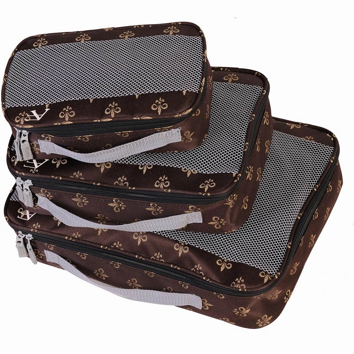 American Flyer Fleur De Lis 3Pc Packing Cube Set