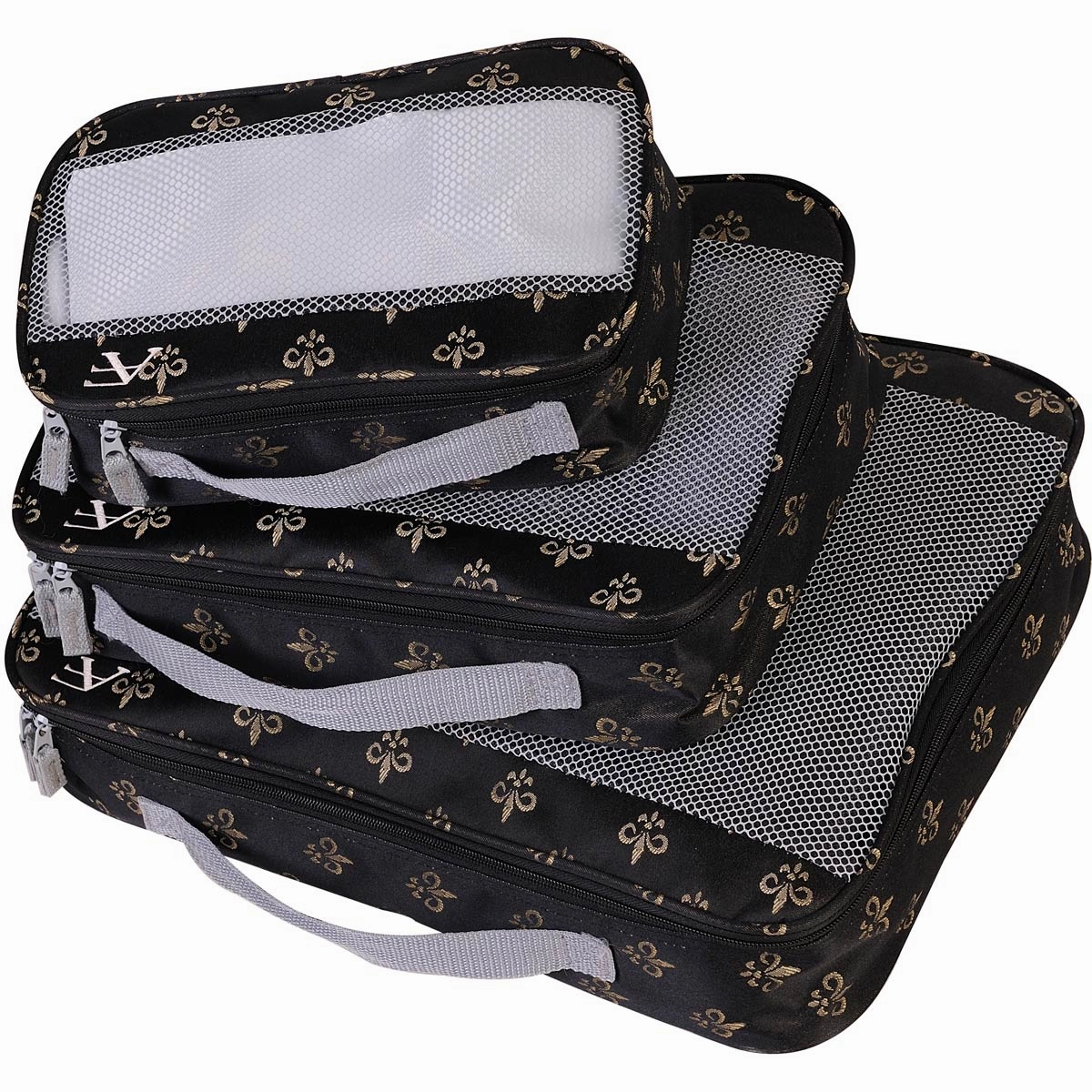 American Flyer Fleur De Lis 3Pc Packing Cube Set