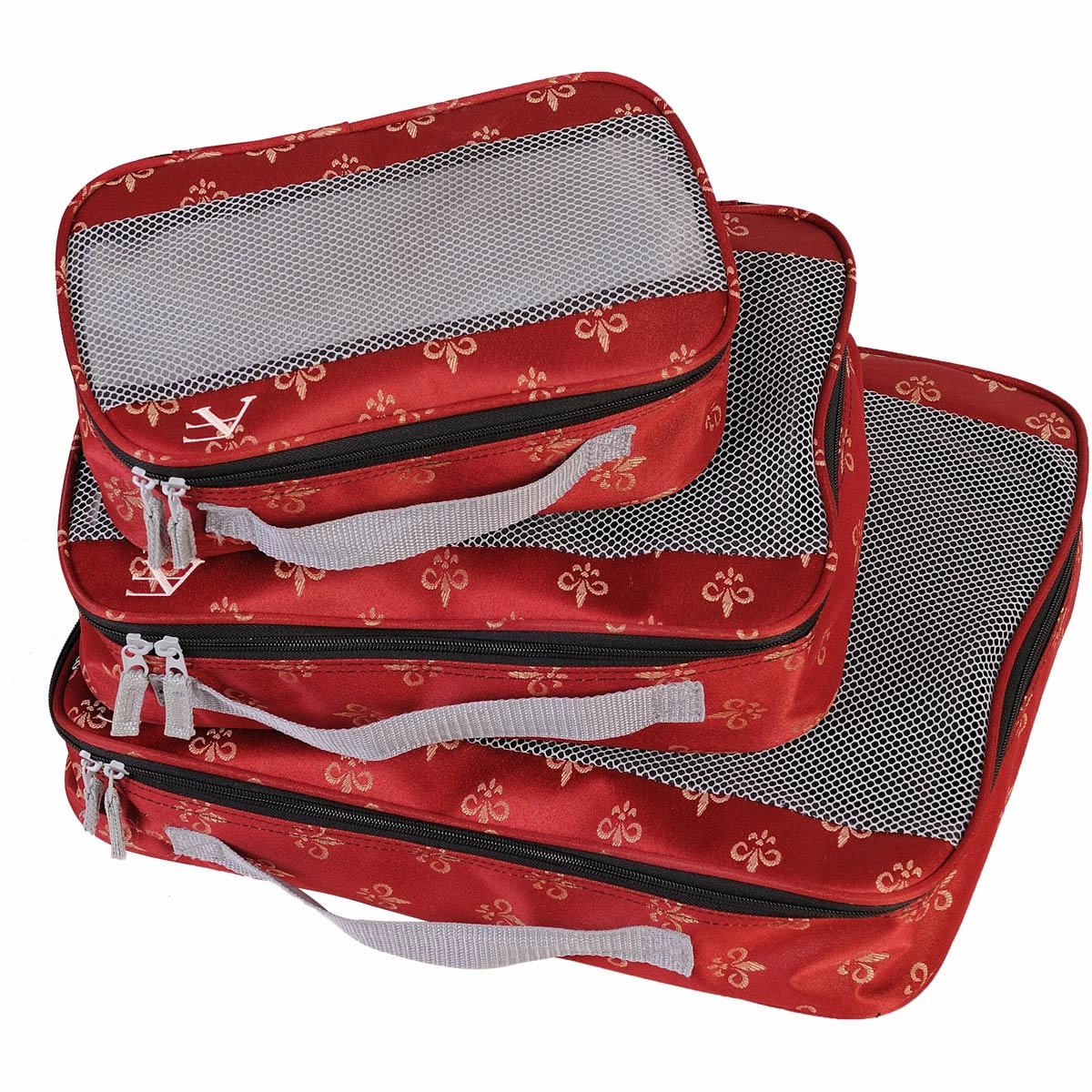 American Flyer Fleur De Lis 3Pc Packing Cube Set