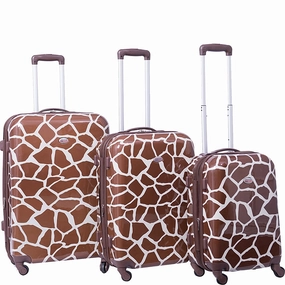 American Flyer Giraffe 3 Piece Set (21"/25"/29") 4-Wheel Luggage Sets