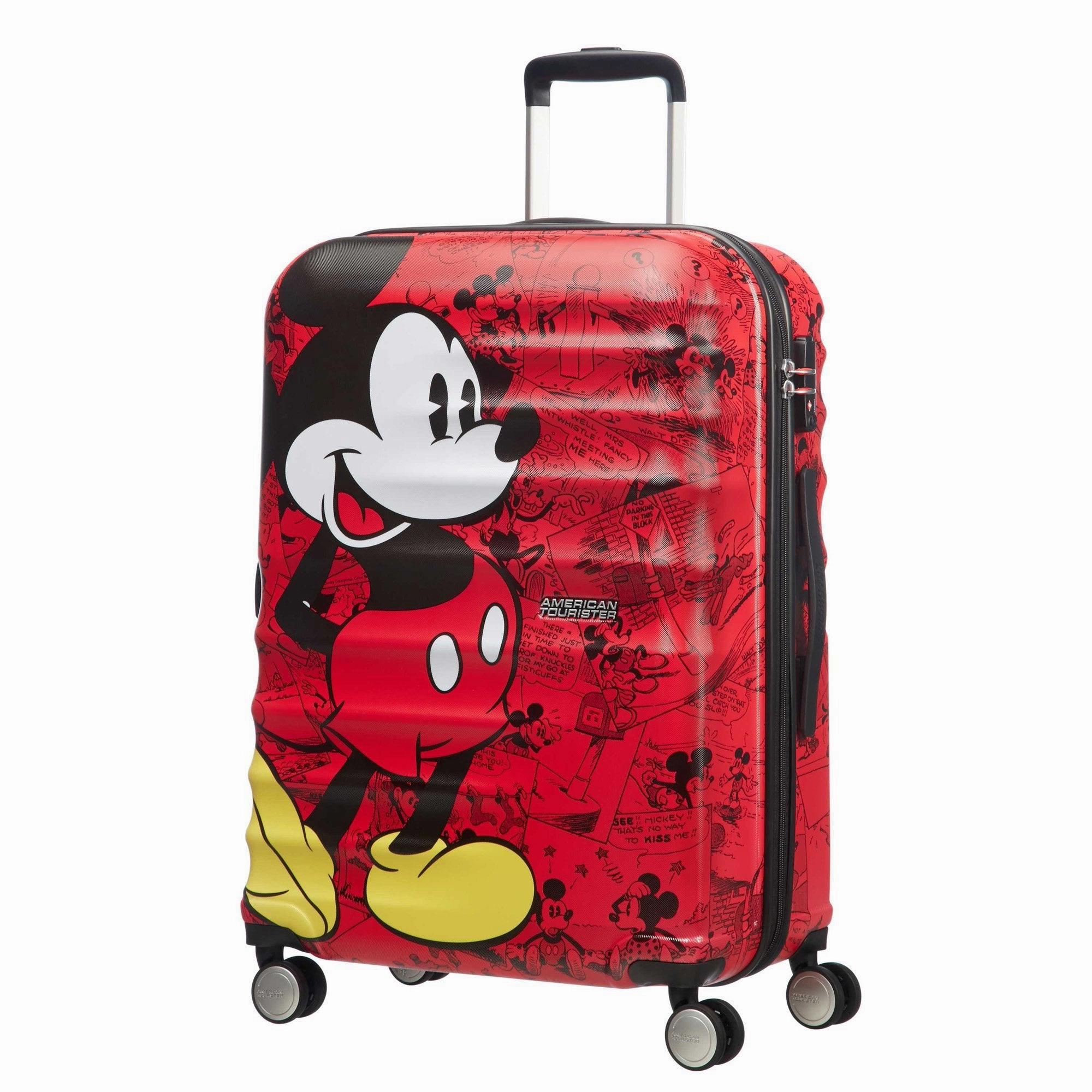 American Tourister Disney Wavebreaker Spinner Medium Luggage - Mickey Comics Red