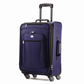 American Tourister Luggage Pop Extra 21" Carry On Spinner Suitcase (21", Navy)