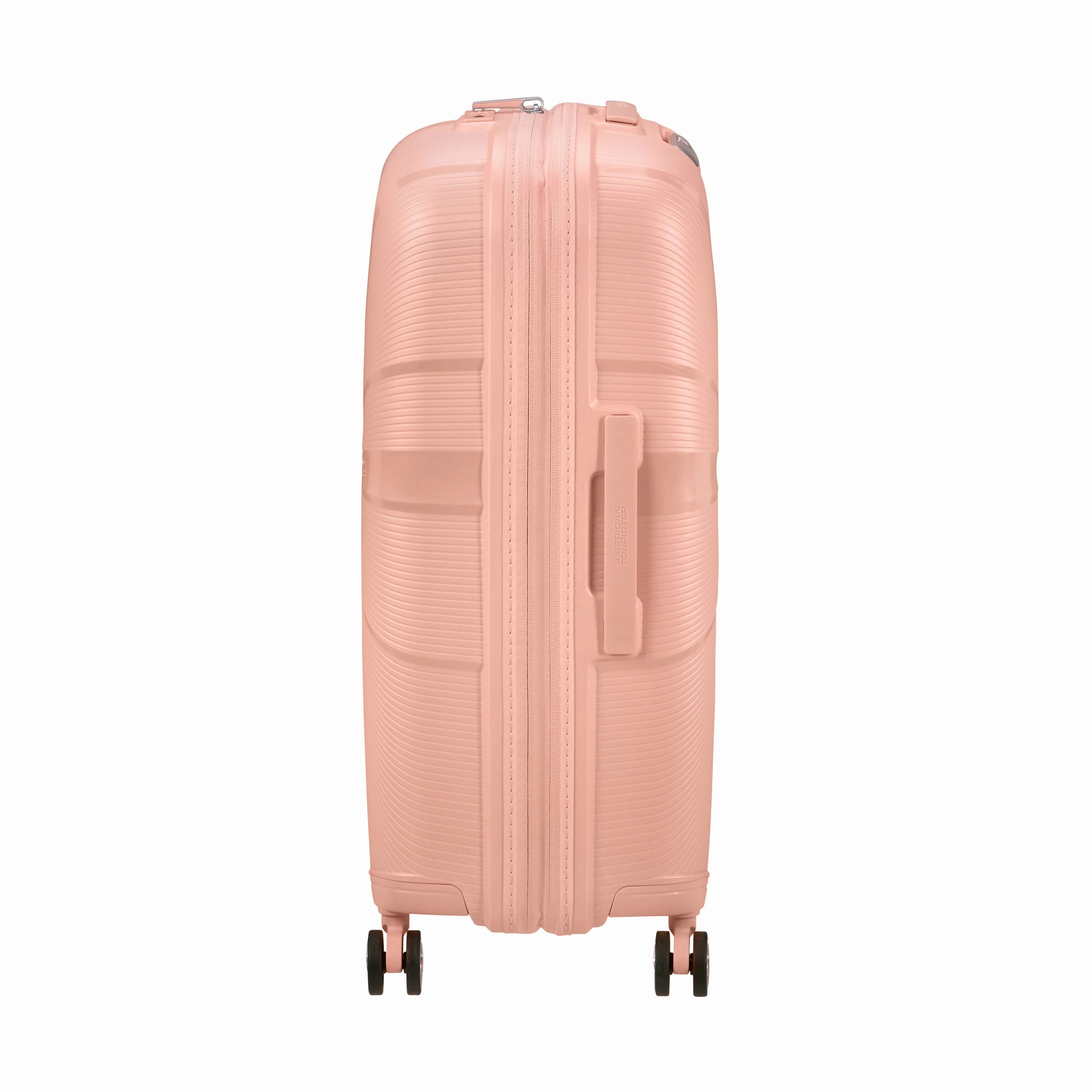 American Tourister StarVibe Spinner Medium Expandable Luggage - Metallic Peach