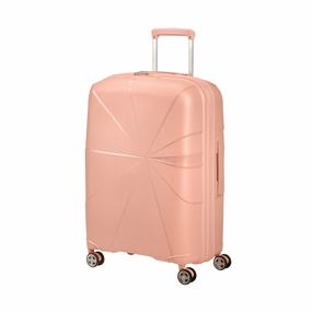 American Tourister StarVibe Spinner Medium Expandable Luggage - Metallic Peach