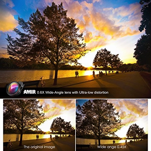 AMIR Phone Camera Lens, 0.6X Super Wide Angle Lens   15X Macro Lens for iPhone Lens Kit, 2 in 1