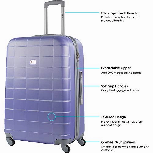 Amka Palette 28" Hardside Expandable Checked Spinner Luggage (Gravender)