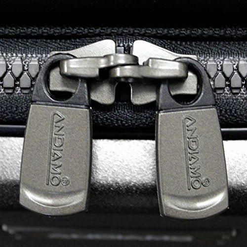 Andiamo Pantera 20" Hardside Carry-On Luggage With Spinner Wheels (20in, Carbon Black)