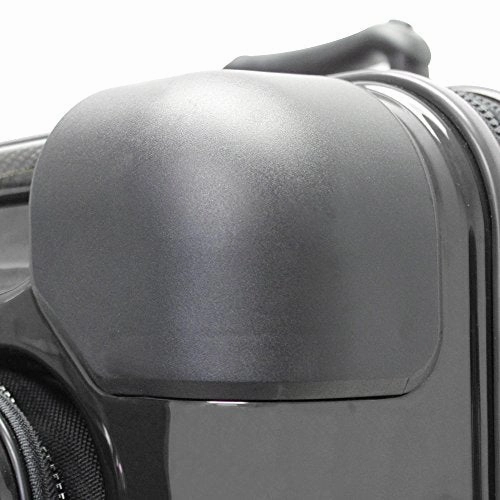Andiamo Pantera 20" Hardside Carry-On Luggage With Spinner Wheels (20in, Carbon Black)