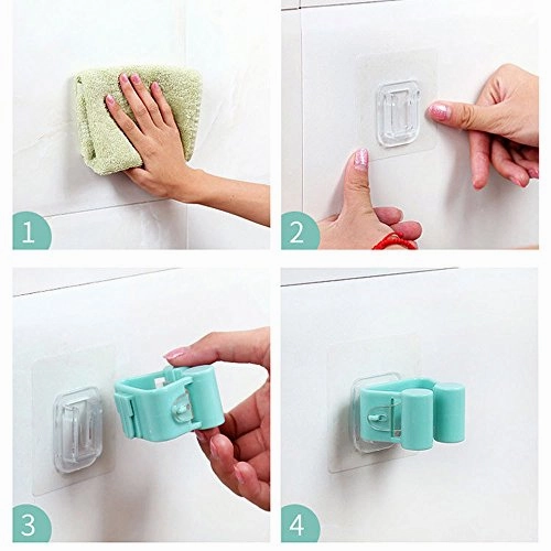 AutumnFall Wall Mounted Mop Umbrella Holder Brush Broom Hanger Storage Rack Kitchen Tool (Light