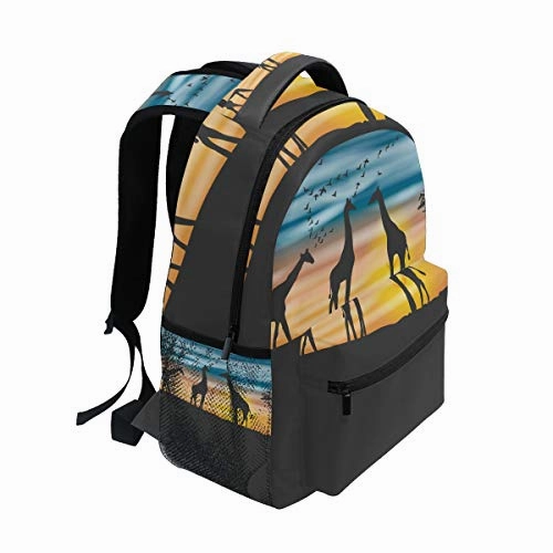 Backpack Travel Africa Acacia Giraffes School Bookbags Shoulder Laptop Daypack College Bag for