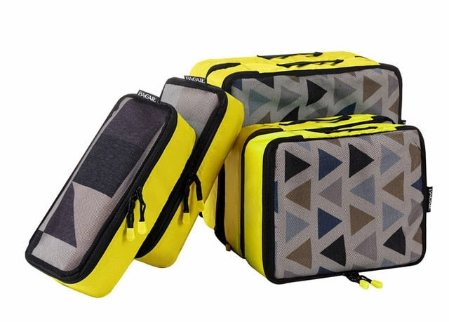 Bagail 6 Set Packing Cubes,3 Various Sizes Travel Luggage Packing Organizers Bag