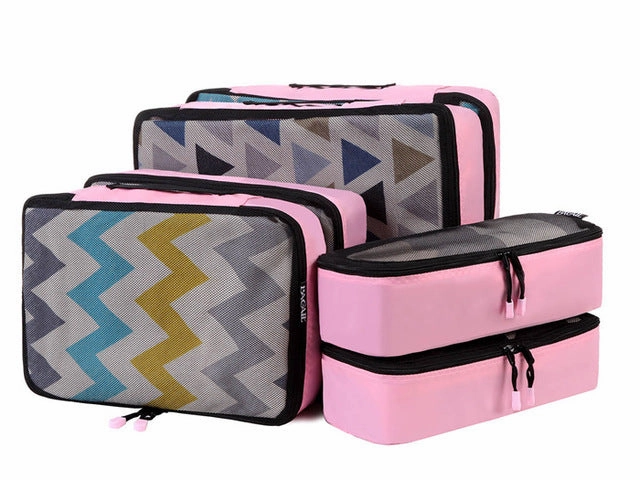 Bagail 6 Set Packing Cubes,3 Various Sizes Travel Luggage Packing Organizers Bag