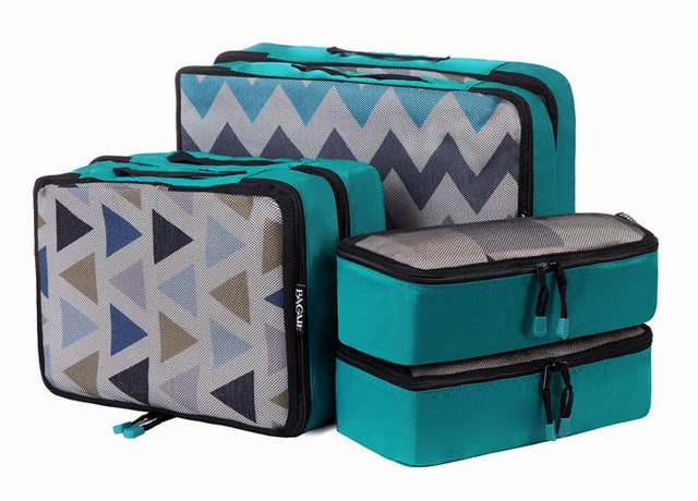 Bagail 6 Set Packing Cubes,3 Various Sizes Travel Luggage Packing Organizers Bag