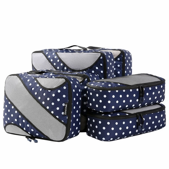 Bagail 6 Set Packing Cubes,3 Various Sizes Travel Luggage Packing Organizers Bag