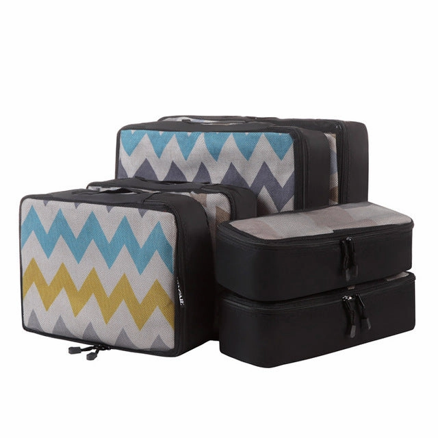 Bagail 6 Set Packing Cubes,3 Various Sizes Travel Luggage Packing Organizers Bag