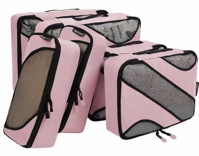 Bagail 6 Set Packing Cubes,3 Various Sizes Travel Luggage Packing Organizers Bag