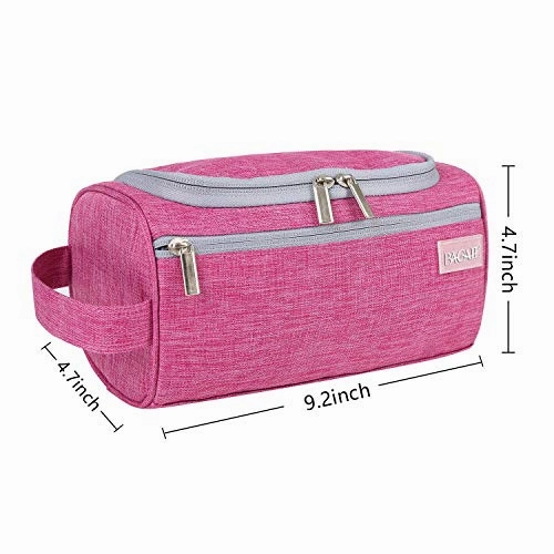 BAGAIL Hanging Dopp Kit Sturdy Travel Toiletry Organizer for Bathroom Shower Fuchsia