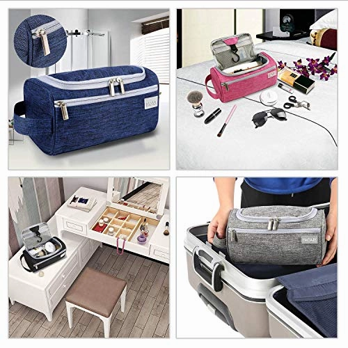 BAGAIL Hanging Dopp Kit Sturdy Travel Toiletry Organizer for Bathroom Shower Fuchsia