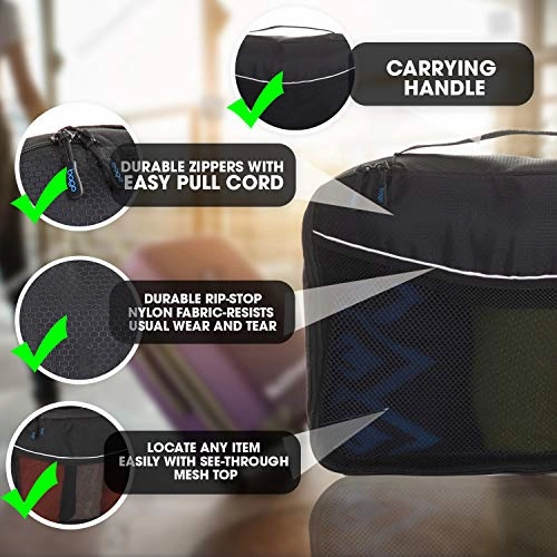 Bago Packing Cubes for Travel Bags - Luggage Organizer 10pcs Set