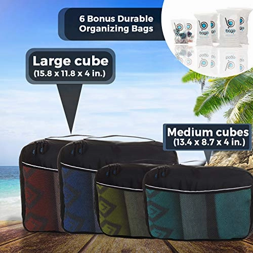 Bago Packing Cubes for Travel Bags - Luggage Organizer 10pcs Set