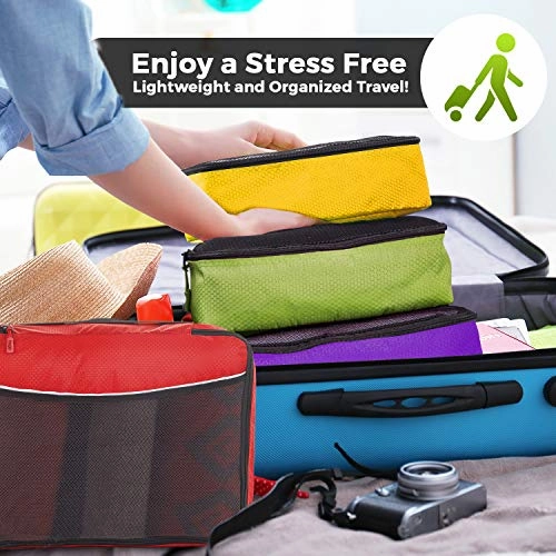 Bago Packing Cubes For Travel Bags - Luggage Organizer 5pc Set with 6 organizers