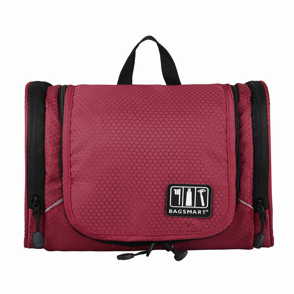Bagsmart Nylon Cosmetic Bag With Hanger Waterproof Toiletry Bag Portable Makeup Bag Unisex