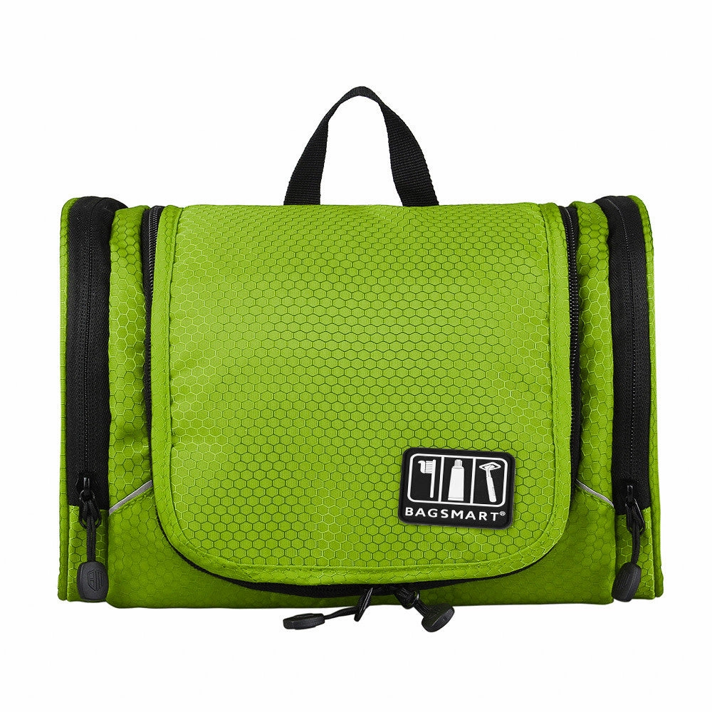 BAGSMART Nylon Cosmetic Bag With Hanger Waterproof Toiletry Bag Portable Makeup Bag Unisex