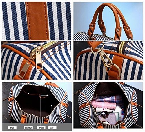 Baosha Hb-24 Ladies Women Canvas Weekender Bag Travel Duffel Tote Bag Weekend Overnight Travel
