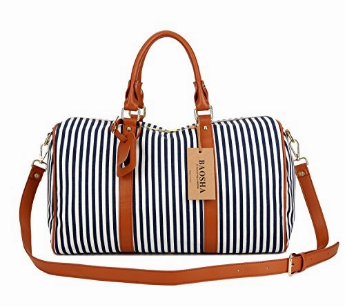 Baosha Hb-24 Ladies Women Canvas Weekender Bag Travel Duffel Tote Bag Weekend Overnight Travel
