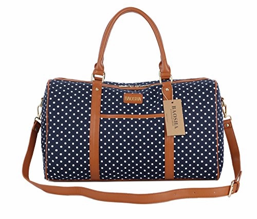 Baosha Hb-25 Cute Lady Women Canvas Travel Bag Weekender Overnight Bag Carry-On Duffel Tote Bag