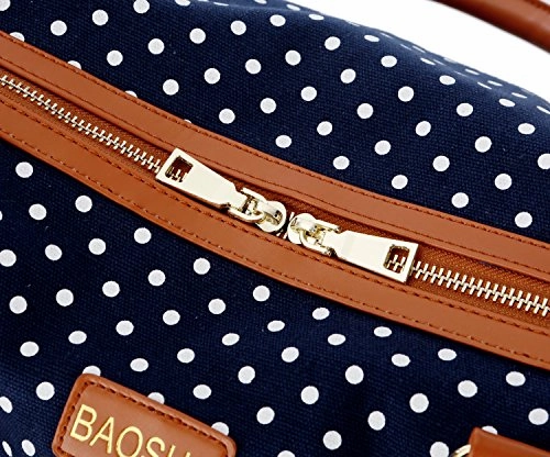 Baosha Hb-25 Cute Lady Women Canvas Travel Bag Weekender Overnight Bag Carry-On Duffel Tote Bag