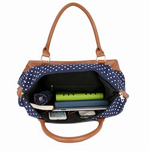 Baosha Hb-28 Ladies Women Canvas Travel Weekender Bag Overnight Carry-On Shoulder Duffel Tote Bag