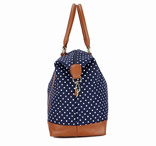 Baosha Hb-28 Ladies Women Canvas Travel Weekender Bag Overnight Carry-On Shoulder Duffel Tote Bag