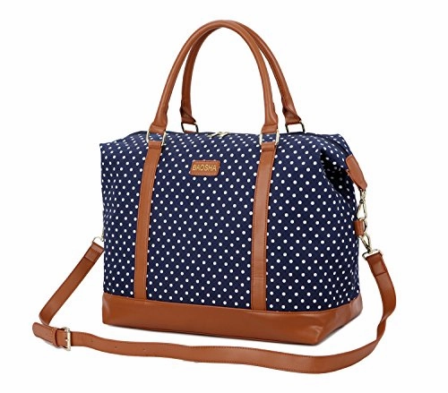 Baosha Hb-28 Ladies Women Canvas Travel Weekender Bag Overnight Carry-On Shoulder Duffel Tote Bag