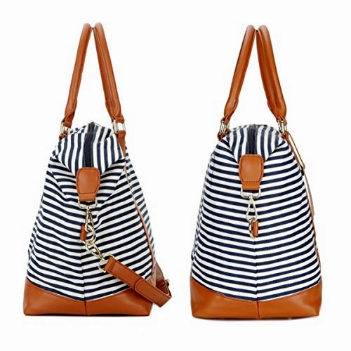 Baosha Hb-28 Ladies Women Canvas Travel Weekender Overnight Carry-On Shoulder Duffel Tote Bag