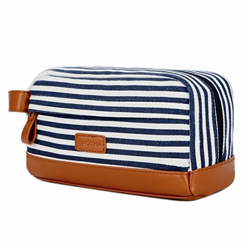 Baosha Xs-01 Canvas Toiletry Bag Shaving Dopp Case Cosmetic Makeup Bag (Blue)