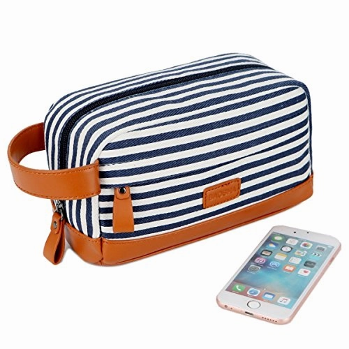 Baosha Xs-01 Canvas Toiletry Bag Shaving Dopp Case Cosmetic Makeup Bag (Blue)