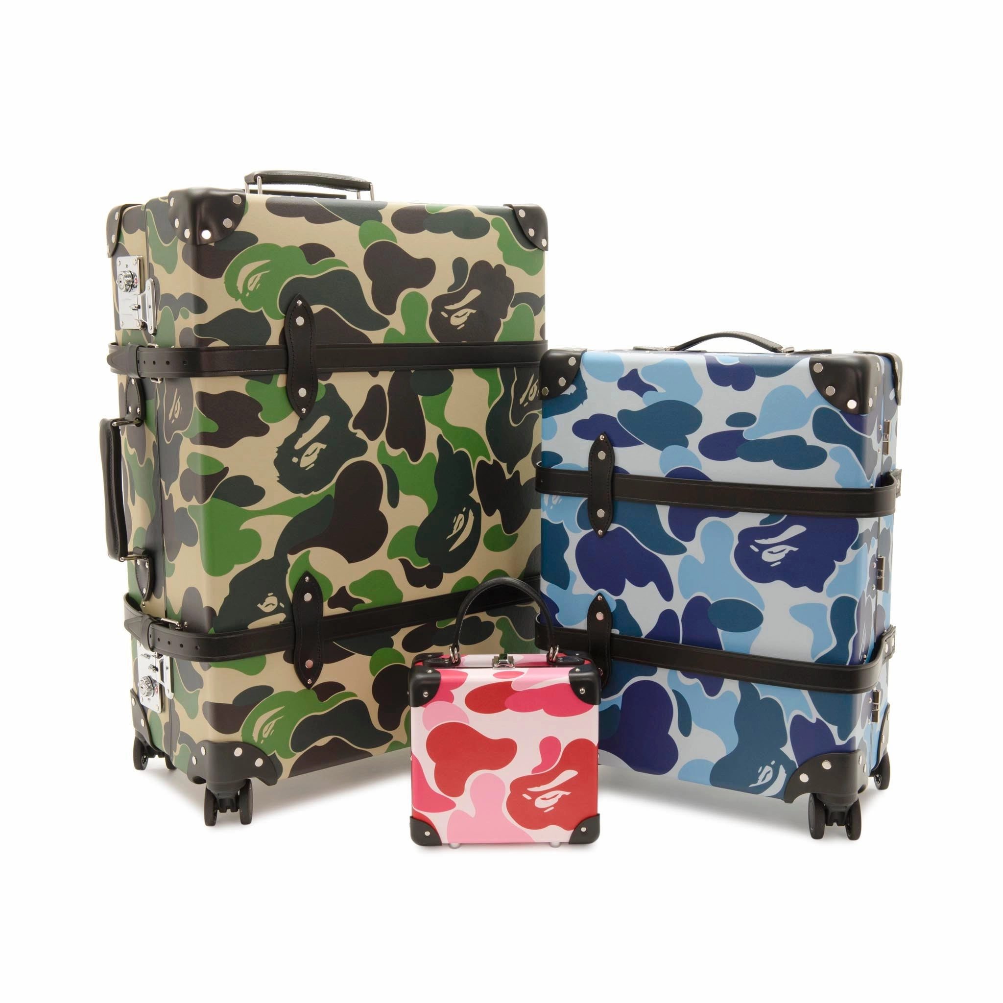 Bape  Large Check-In - 4 Wheels | Green/Black/Chrome