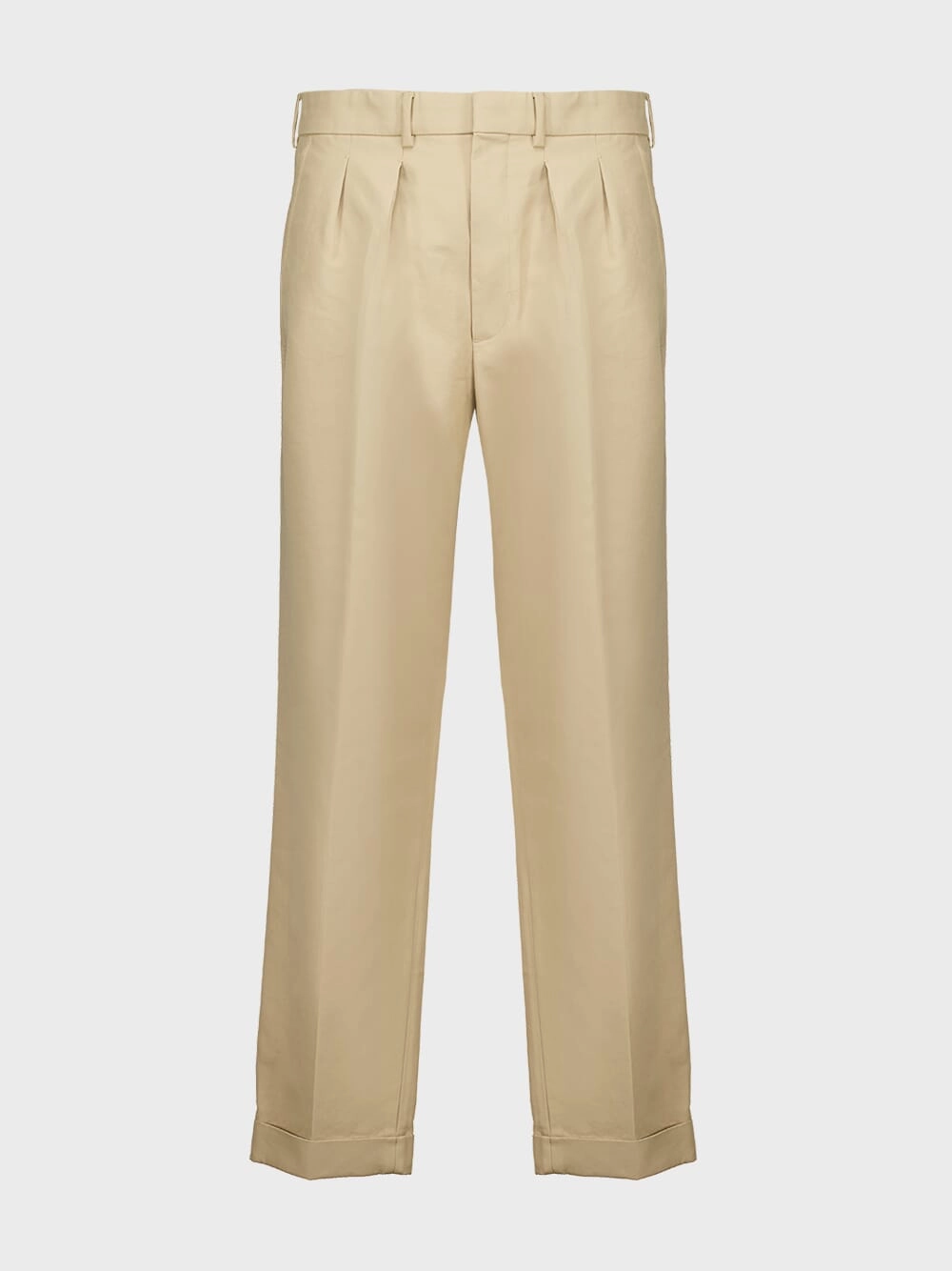Beige Cotton Satin Semi-Sartorial Trousers Bottoms Mens - cheap mens shorts online