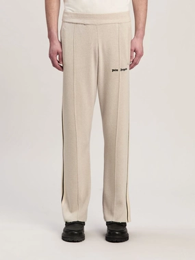 Beige Wool-Cashmere Track Pants Bottoms Mens - cheap mens shorts online
