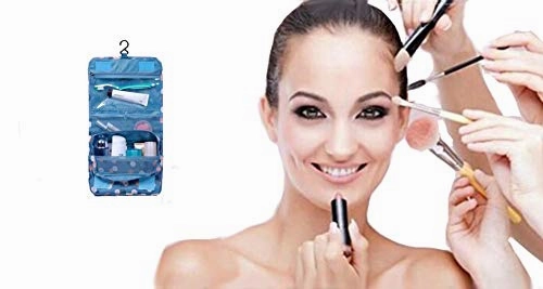 Belivo Portable Hanging Toiletry Bag Travel Cosmetic Bag for Women Makeup with Hanging Hook