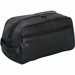 Bellino Leather Toiletry Kit, Black