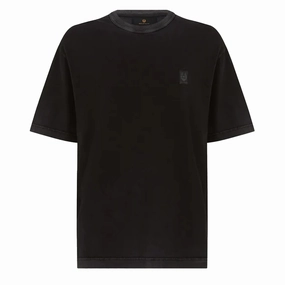 Belstaff Hockley T-Shirt Washed Black henley shirts online