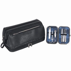 Ben Sherman 2-Piece Settravel Kit and 6-pc Manicure, Black